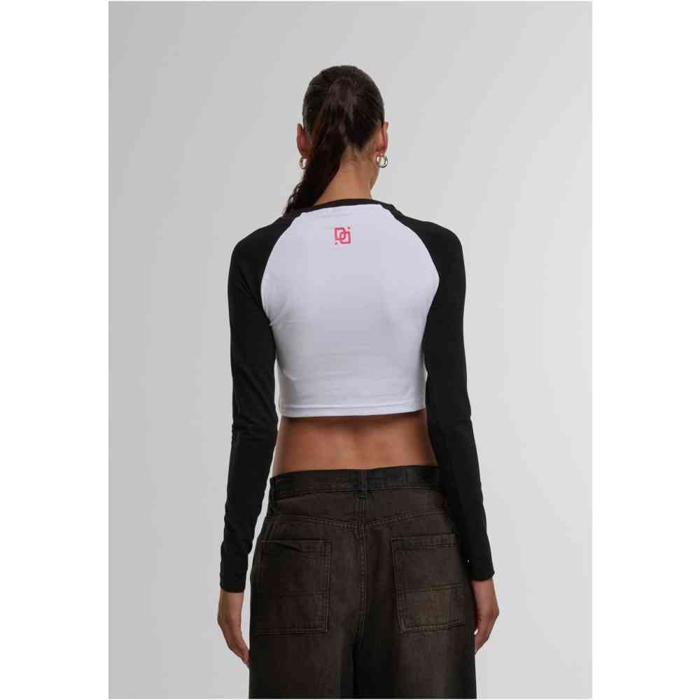 Dangerous DNGRS - Bold Crop top - Weiß/Schwarz